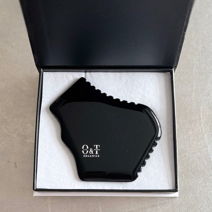 Oak & Tonic Organics | Black Obsidian Crystal Gua Sha