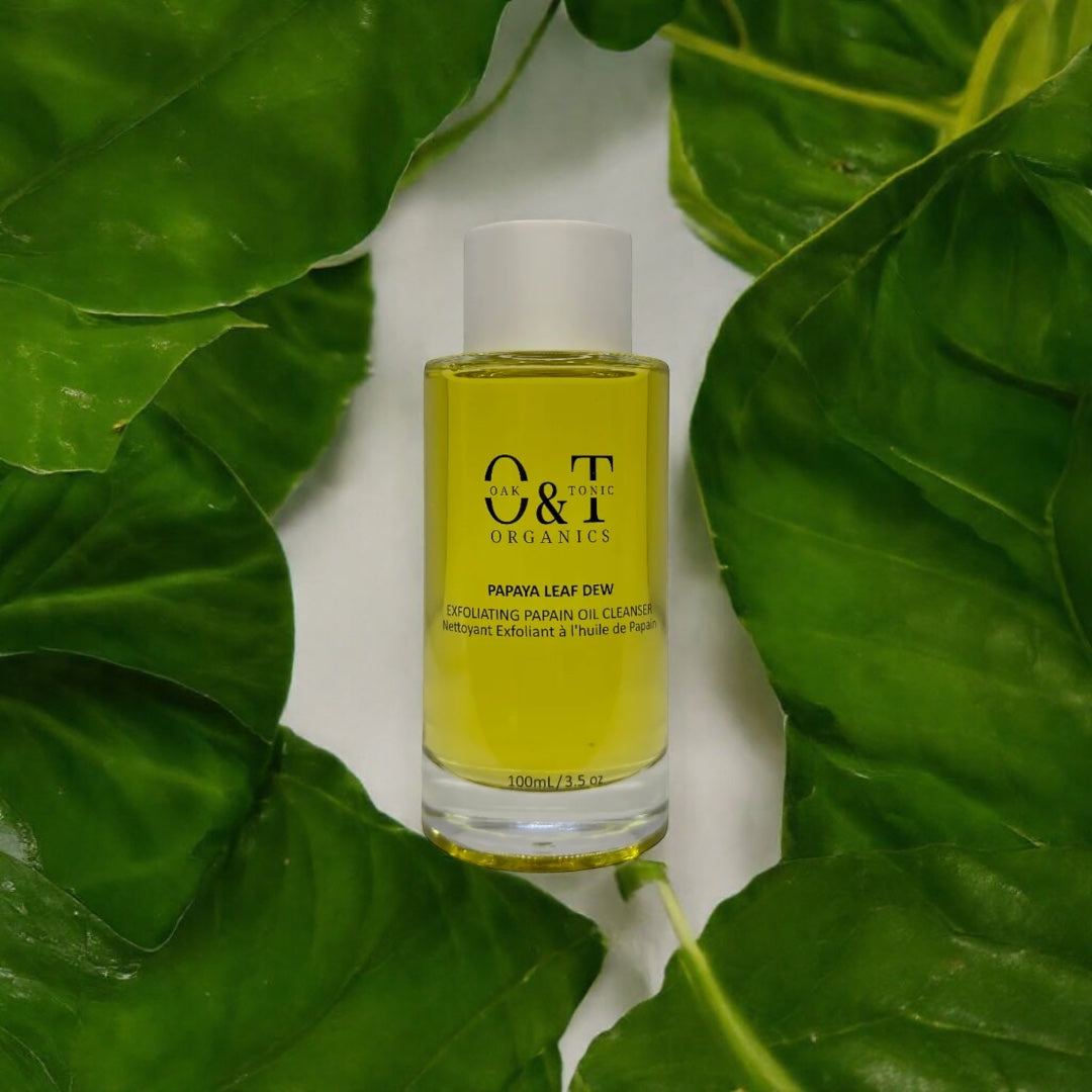 Oak & Tonic Organics | Papaya Leaf Dew Exfoliating Papain Oil Cleanser