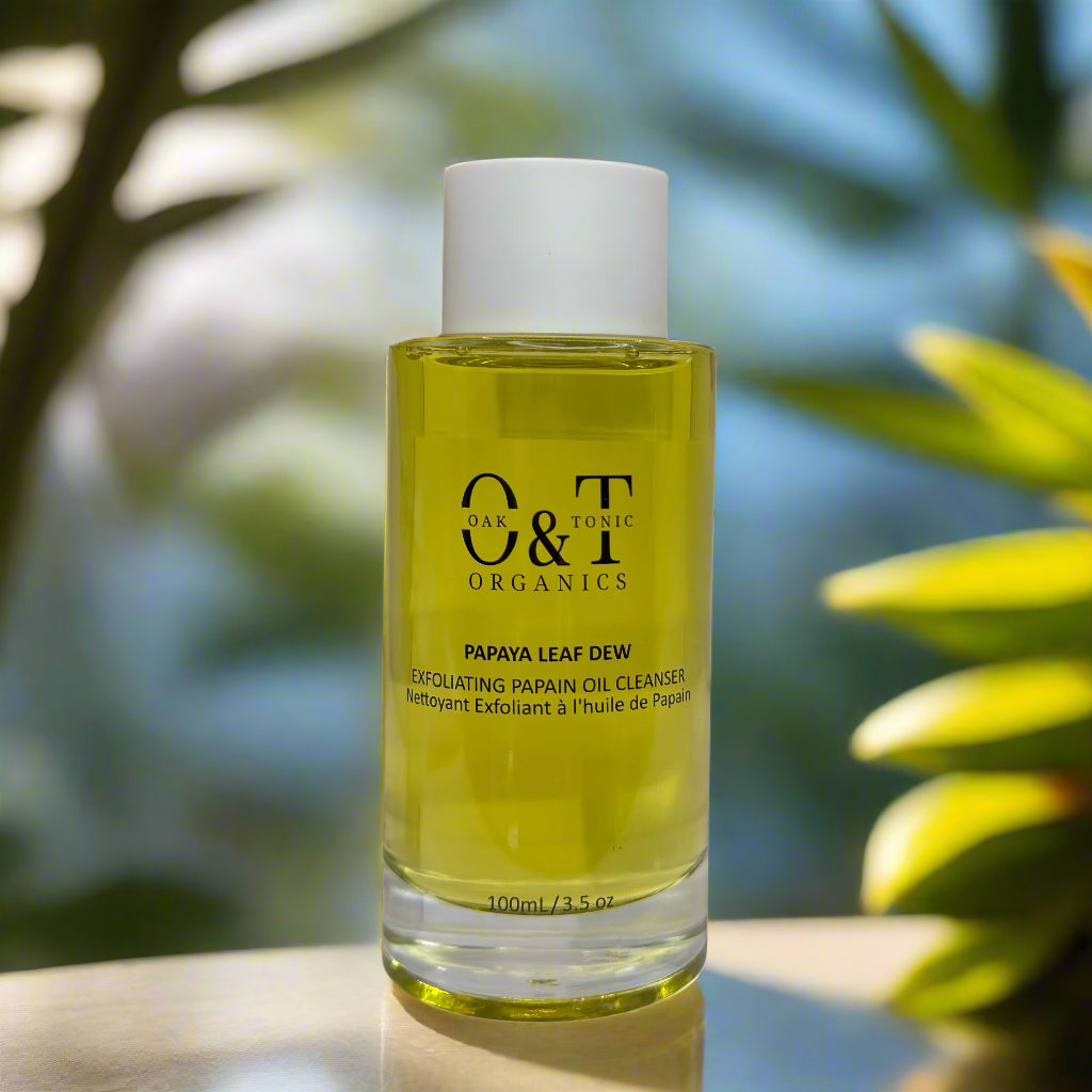 Oak & Tonic Organics | Papaya Leaf Dew Exfoliating Papain Oil Cleanser